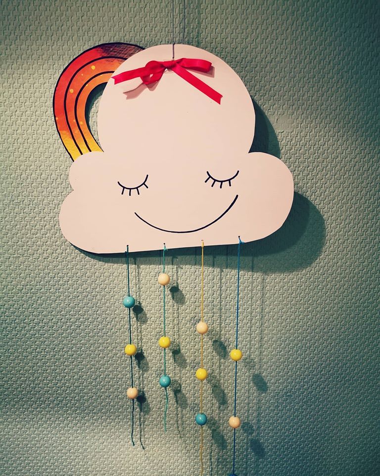 Regenwolke basteln-Beschäftigung für zu Hause – www.atfaluna-verlag.de