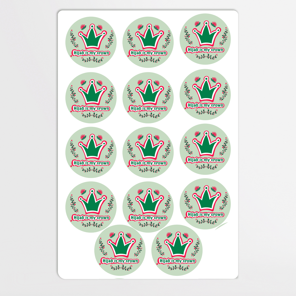 Sticker für Hijabparty lindgrün 42 tlg.