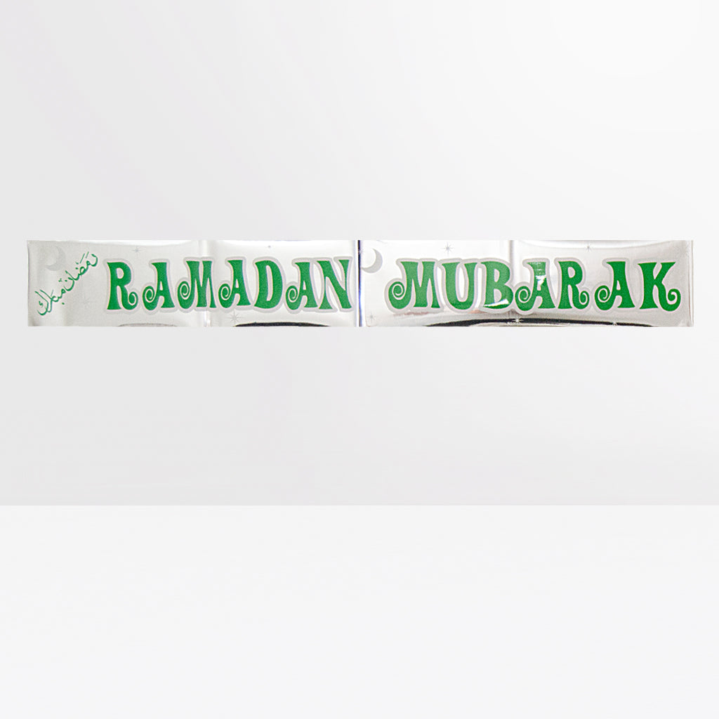 Ramadan Mubarak Banner Silber