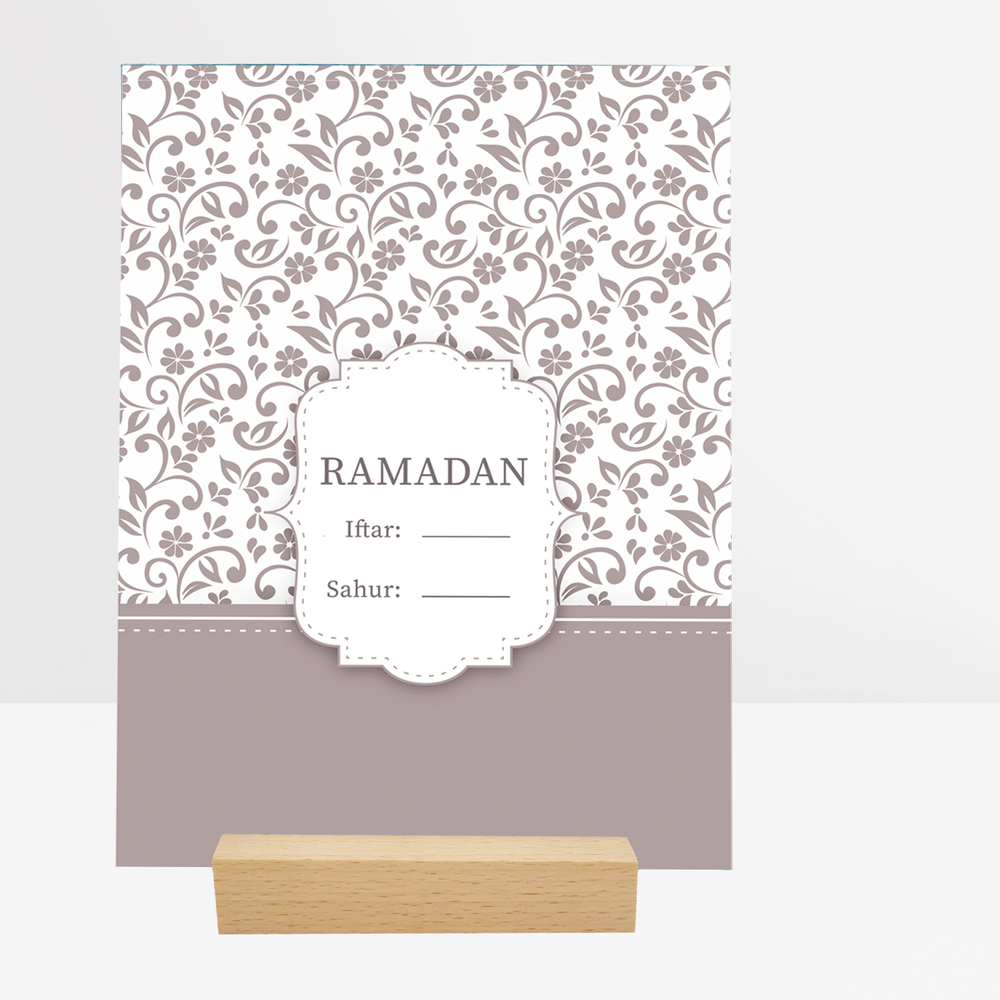 Acryl Anzeigetafel Ramadan Boho Design Grau