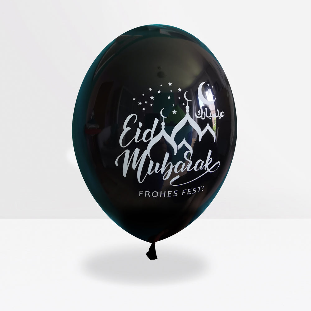 Luftballons Eid Mubarak Black & White