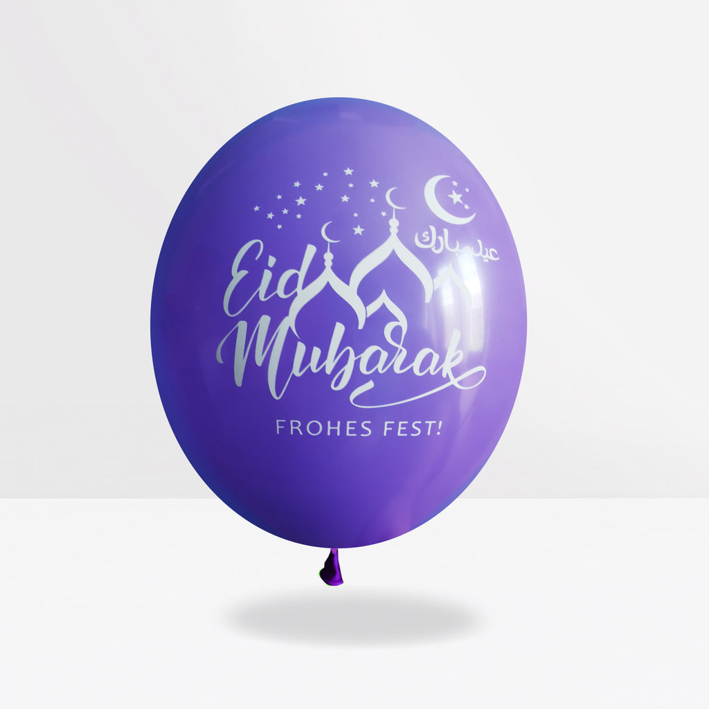 Luftballons Eid Mubarak lila
