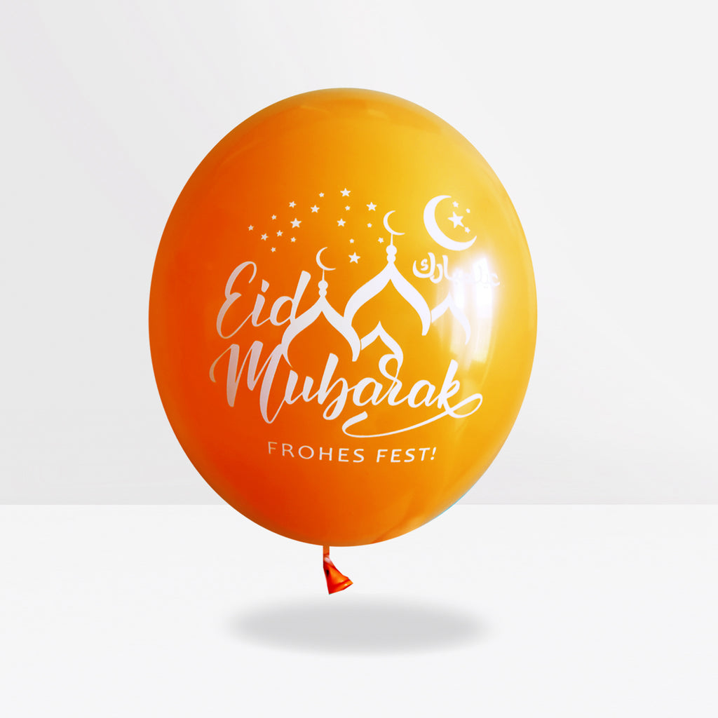 Luftballons Eid Mubarak orange