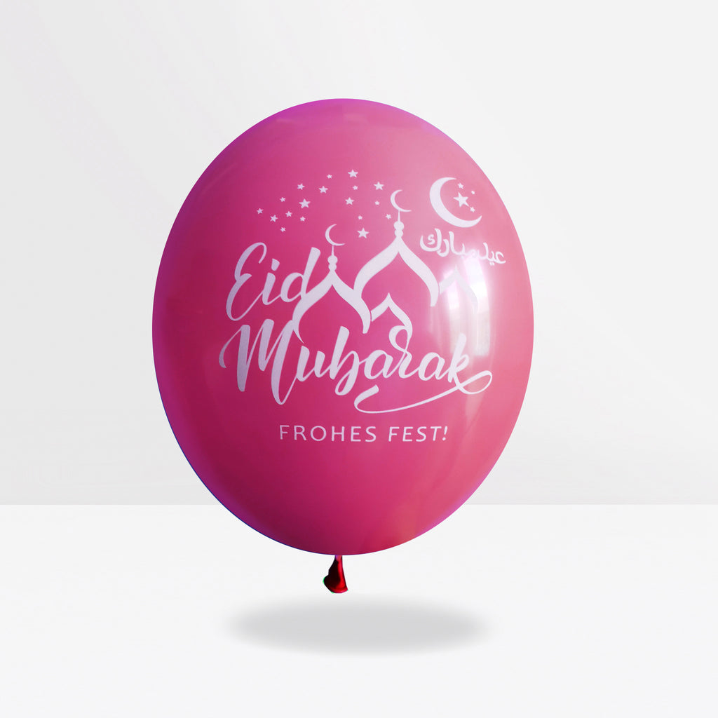 Luftballons Eid Mubarak pink