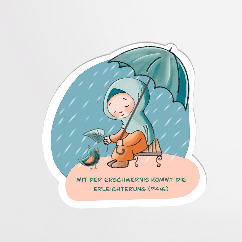 Aufkleber Sticker "Regen" 4 tlg.