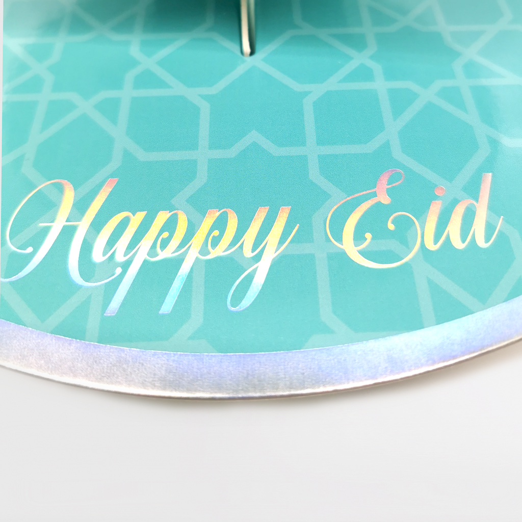"Happy Eid" Cupcake-Ständer Türkis