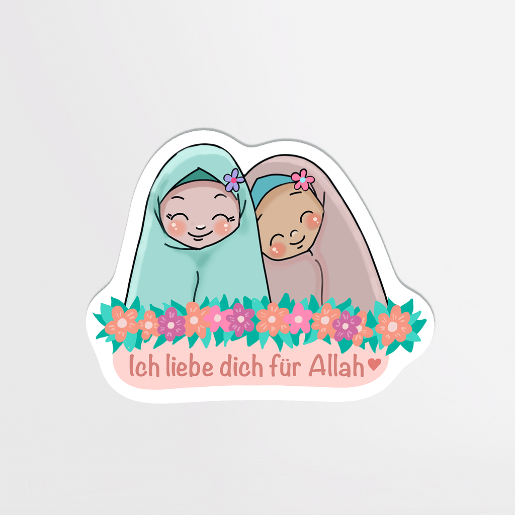 Sticker "Ich liebe dich für Allah" 4 tlg.